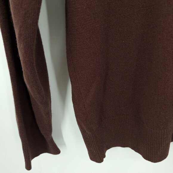 VTG Ton Reve 100% Cashmere Turtleneck Sweater L Brown - Picture 12 of 14
